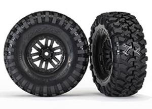 AX8272 Tires and wheels, assembled, glued (TRX-4 wheels, Canyon Trail 1.9 tires) (2)  