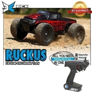 [러커스1/18 전동몬스터]RUCKUS 1/18 Scale 4WD Monster Truck red