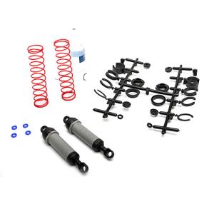 AX3762A Ultra shocks (grey) (xx-long) (complete w/ spring pre-load spacers &amp; springs) (rear) (2)