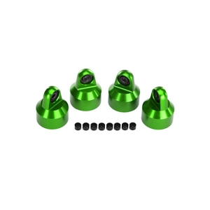 [AX7764G] Shock caps, aluminum (green-anodized), GTX shocks (4)/ spacers (8) 