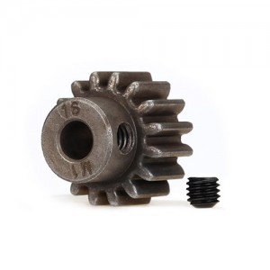 [AX6489X]Gear, 16-T pinion (1.0 metric pitch) (fits 5mm shaft)/ set screw (compatible with steel spur gears) 