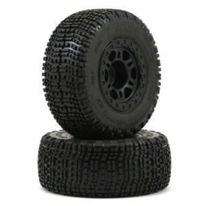 AP1153-14 Bow-Tie SC 2.2/3.0 M2 Tires w/Split Six One-Piece Wheels (Black) (2) (Slash/Rear)