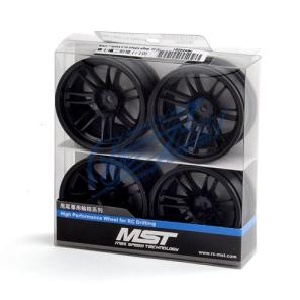 MST PREMIUM DRIFT Black 7 spoke 2 rib wheels offset 10 (4PC/한대분)