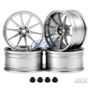 102072FS MST Flat silver 5H 1/10 Drift Car Wheels offset 7 (4 PCS)