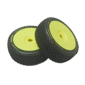 L-T3126VY B-Pirate 1/8 Buggy Tire (Super Soft Compound/ Yellow Rim/Mounted)