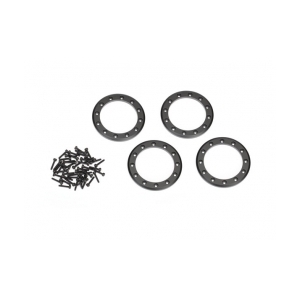 AX8168T Black 2.2&quot; Aluminum Beadlock Rings (4)