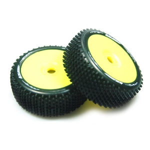 L-T3150SY B-HORNET 1/8 Scale Off Road Buggy Tires Soft Compound / Yellow Rim / 본딩완료(반대분)