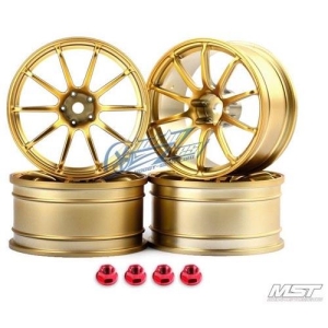 102069GD MST Gold RS II 1/10 Drift Car Wheels offset 7 (4 PCS)