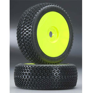 AP9030-41 Caliber M2 Off-Road 1/8 Tires Mounted V2 Yellow (2) (휠아답터 17mm, 접착완료)
