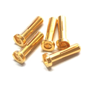 UP-AM1003G-5 Low Height Euro 4mm Gold Connector Male 5PCS