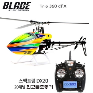 신형 Blade Trio 360 CFX BNF 중상급 헬기 w/DX20 20채널 최고급형 조종기 알류미늄케이스포함