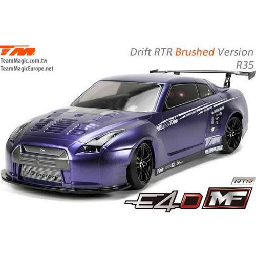 (풀 카본-RTR 전동 드리프트) 503017-R35 E4D MF Drift Car Silver Ver. RTR-R35