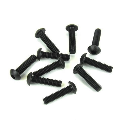 TKR1447 M4x16mm Button Head Screws (black 10pcs)