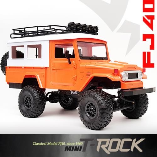 2.4G 1:12 mini trock 4WD Rc Car rock Vehicle Truck ((미니 티락 FJ40) 오렌지) -깜박이가능