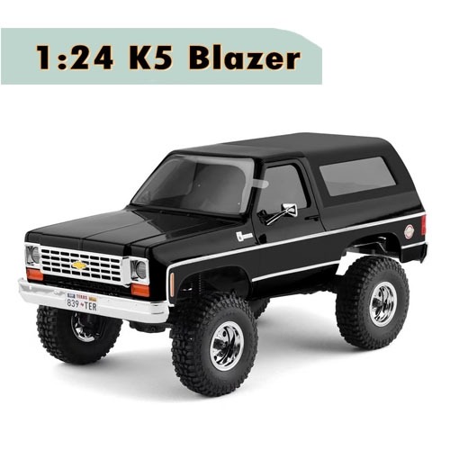 [FMS12403RTRBK] [완제품｜레진바디] 1/24 Chevrolet K5 Blazer 1976s 4WD Truck w/Two-Speed Transmission (Black)