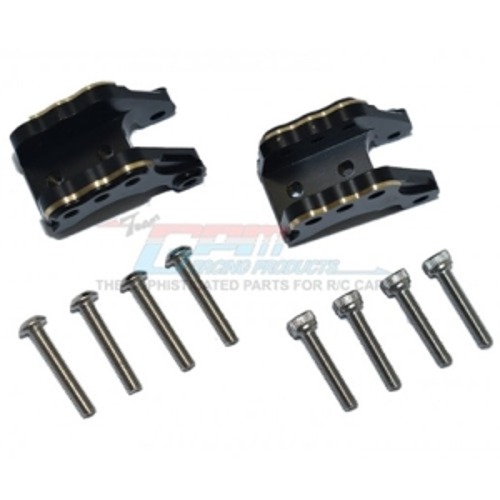 [#RBX008XA-BK] Brass Front Axle Mount Set for Suspension Links (Gold Inlay Version) (for RBX10 - RYFT)