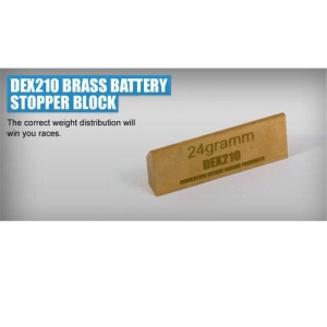 RDRP0044 Revolution Design DEX210 / DEST210 / DESC210R / BRASS BATTERY STOPPER BLOCK