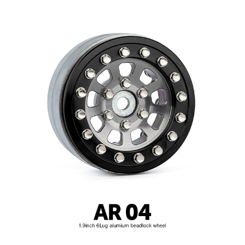 AR04 1.9인치 6LUG 알루미늄 비드락휠 (실버) (2)│1.9 메탈 비드락휠