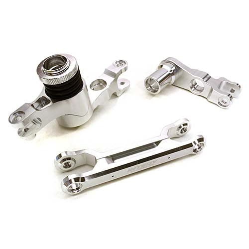 Billet Machined Steering Bell Crank Set for Traxxas X-Maxx 4X4 (Silver)