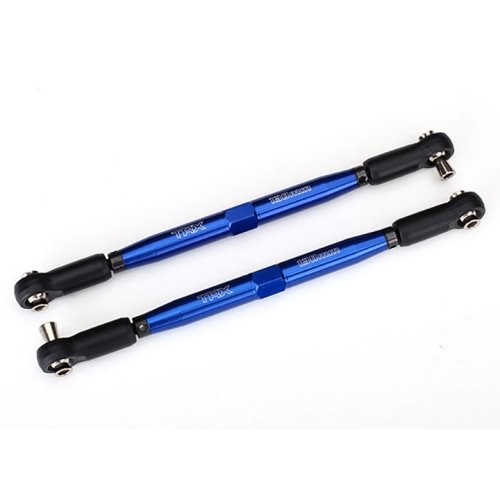 AX7748X Toe links, X-Maxx® (TUBES blue-anodized, 7075-T6 aluminum, stronger than titanium) (157mm) (2)/ rod ends, assembled with steel hollow balls (4)/ aluminum wrench, 10mm (1)