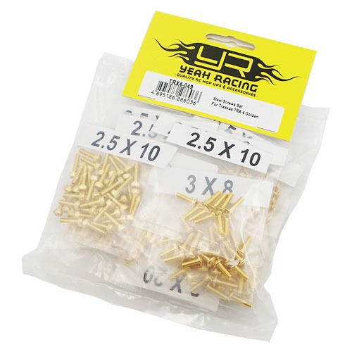 [#TRX4-049] Gold Steel Screw Set for Traxxas TRX-4