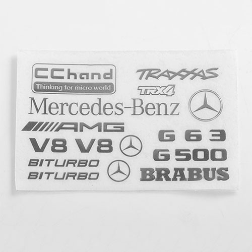 [#VVV-C0796] Steel Logo Decal Sheet for Traxxas TRX-4 Mercedes-Benz G-500
