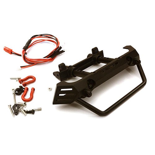 [#OBM-019] Realistic Front Metal Bumper w/ 40mm Mount for Axial SCX10 II &amp; Traxxas TRX-4
