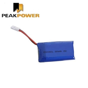 PeakPower 380mAh 3.7V/1S 25C Lipo Battery (Q4I HD 200/ZUGO、H107C- 드론 배터리)  