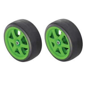 AX7375A Tires and wheels, assembled, glued (Volk RacingTE37 green wheels, 1.9 Gymkhana slick tires) (2)