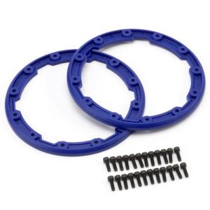 AX5666 Sidewall protector, beadlock-style (blue) (2)/ 2.5x8mm CS (24)