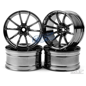 102078SBK MST Silver black GTR wheel offset 9 (4 PCS)