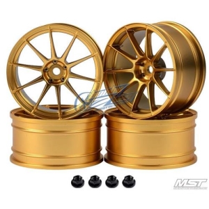 102072GD MST Gold 5H 1/10 Drift Car Wheels offset 7 (4 PCS)