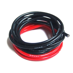 SJ-R8033 SILICON WIRE 15AWG 1M (RED/BLACK)