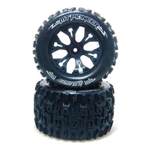 L-T3202SBH MT-PIONEER Soft Compound / Black Rim / 1/2&quot; OFFSET 1/10 Scale Traxxas Style Bead 2.8” Monster Truck (반대분)
