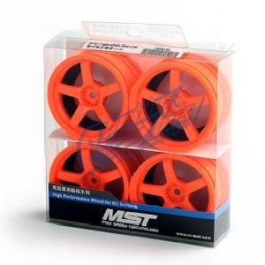 MST PREMIUM DRIFT Orange 5 spoke wheels offset 8 (4PC/한대분)