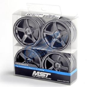 MST PREMIUM DRIFT Silver Black 5 spoke wheels +3 (4PC/한대분)