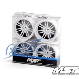 MST PREMIUM DRIFT White 7 spoke 2 rib wheels offset 3 (4PC/한대분)