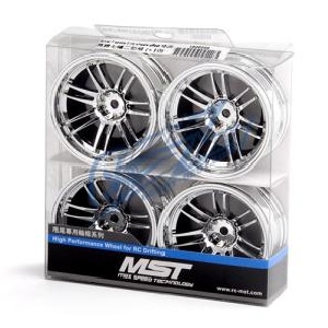 MST PREMIUM DRIFT Silver 7 spoke 2 rib wheels offset 10 (4PC/한대분)