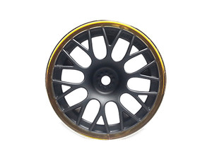 [타미야 한정판 휠] TA84250 MN Mesh Wheel Black&amp;Gold Rim/±2 (4Pcs)