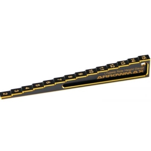 AM-171011 Chassis Ride Height Gauge Stepped 2mm to 15mm Black Golden