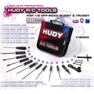 HUDY SET OF TOOLS + CARRYING BAG - FOR 1/8 OFF-ROAD CARS