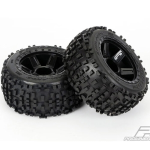AP1178-11 3.8인치 Badlands Tire w/Desperado 17mm 1/2인치 Offset MT Wheel (Black) (2)