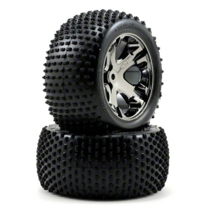 AX3770A Rear All-Star Black Chrome Wheels w/Alias Tires (2) (VXL) (Hex Size: 12mm)