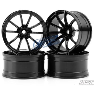 102078BK MST Black GTR wheel offset 9 (4 PCS)