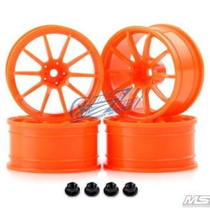 102069O MST Orange RS II 1/10 Drift Car Wheels offset 7 (4 PCS)