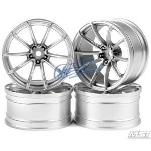 102078FS MST Flat silver GTR wheel offset 9 (4 PCS)