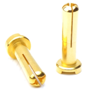 UP-AM1003G Low Height Euro 4mm Gold Connector Male 2PCS