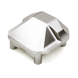 OBM1304SILVER CNC Machined Alloy Differential Cover for Axial 1/10 SCX10 II
