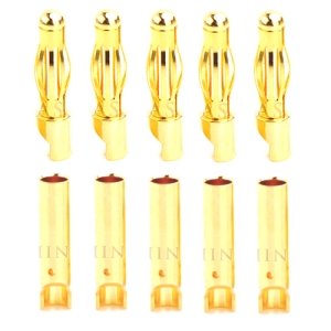 UP-AM1003E-5 4mm Gold Banana Connector Male &amp; Female (5pair)