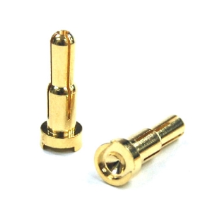 UP-AM1003U 4mm to 5mm Universal Male Gold Plated Spring Connector - Low Profile (2pcs)